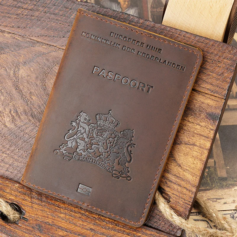 Leather Passport Cover - 네덜란드 여권 커버 - 신용 카드