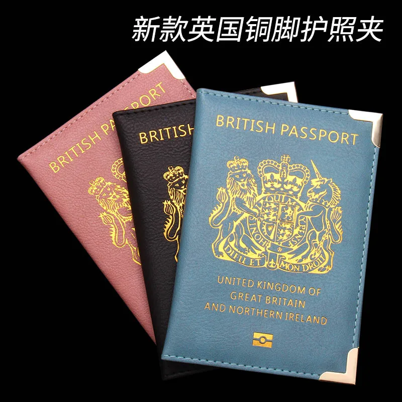 Leather Passport Cover - 새로운 영국산 구리 발판 여권 홀더