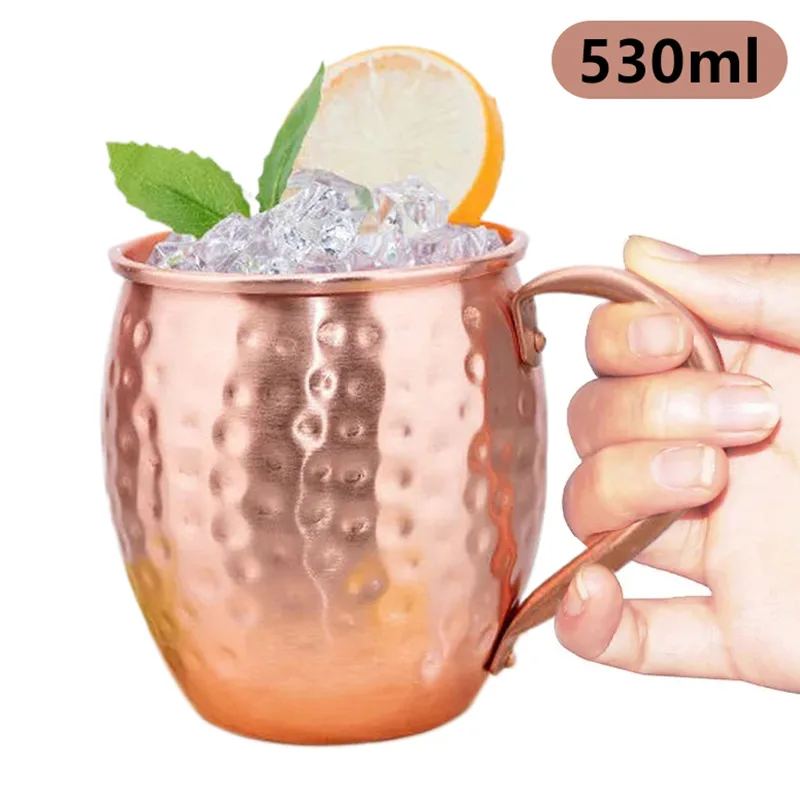 Copper Cocktail Mug - 【F】530ml 100% 구리 모스크바 뮬 머그잔