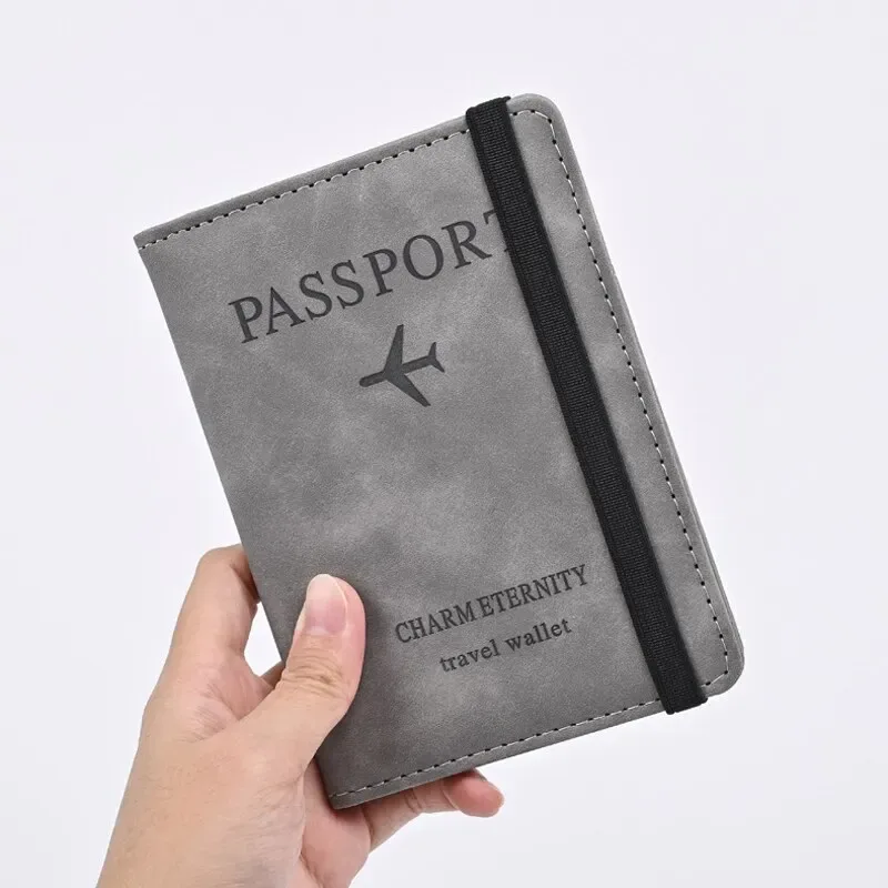 Leather Passport Cover - 남성용 PU 가죽 지갑, 여행 여권