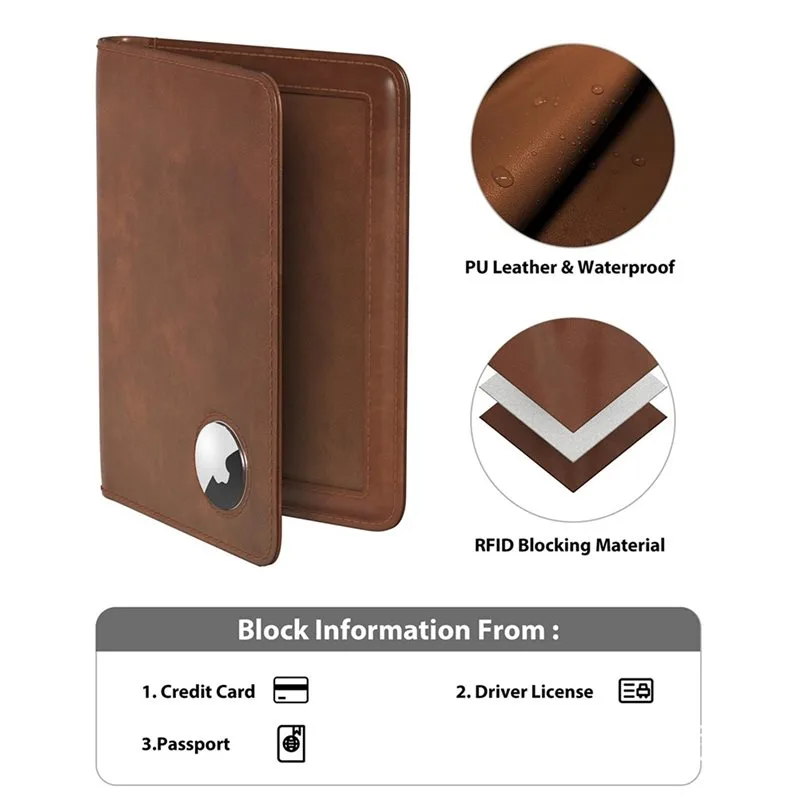 Airtag용 RFID 차단 기능이 있는 ABRT-여권 - Leather Passport Cover 리뷰 및 가격