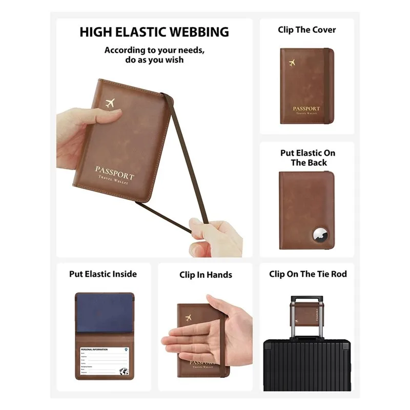 Airtag용 RFID 차단 기능이 있는 ABRT-여권 - Leather Passport Cover 리뷰 및 가격