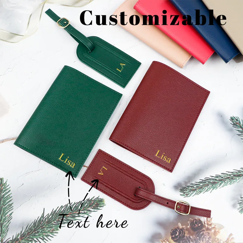 맞춤형 레터 PU 가죽 분실 방지 수하물 태그 + 여행 - Leather Passport Cover 리뷰 및 가격