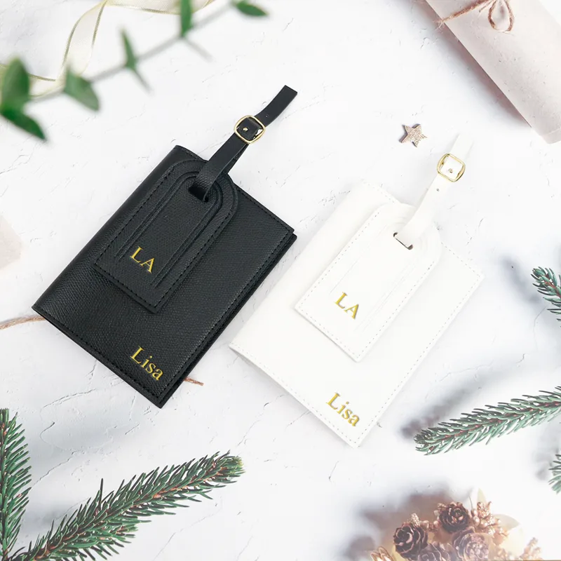 맞춤형 레터 PU 가죽 분실 방지 수하물 태그 + 여행 - Leather Passport Cover 리뷰 및 가격