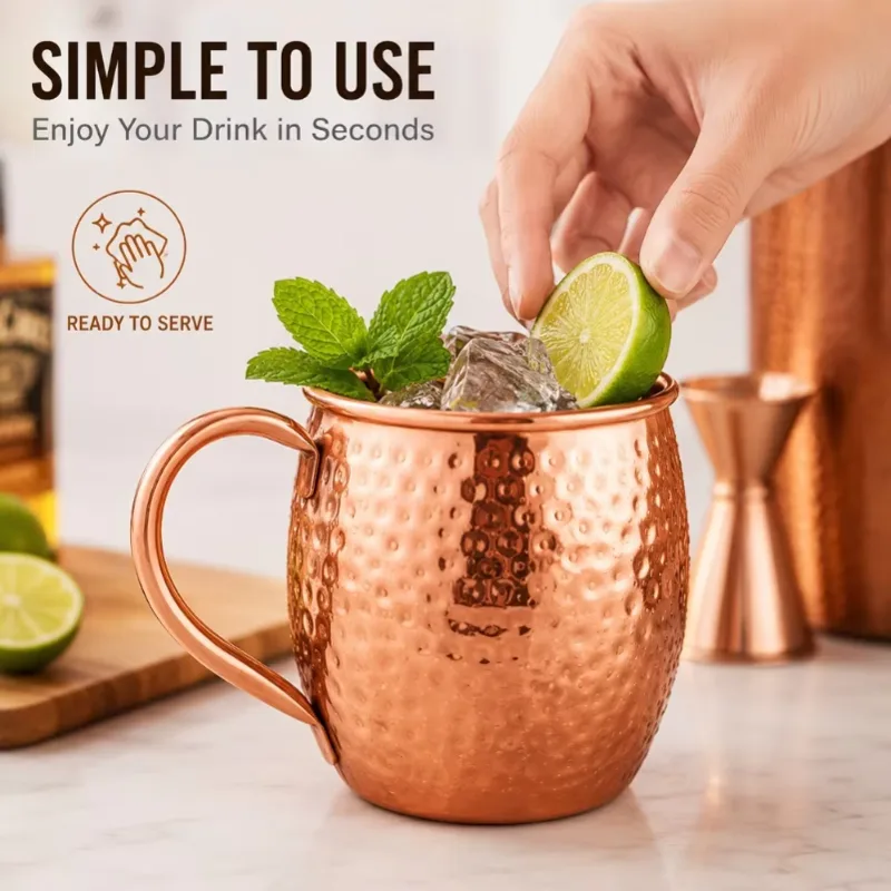 1Pc 순수 구리 머그잔 500ml 솔리드 메탈 커피  - Copper Cocktail Mug 리뷰 및 가격