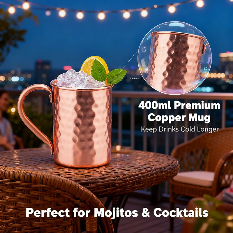 새로운 100% 구리 컵 순수 통구리 모스크바 뮬 순수 - Copper Cocktail Mug 리뷰 및 가격