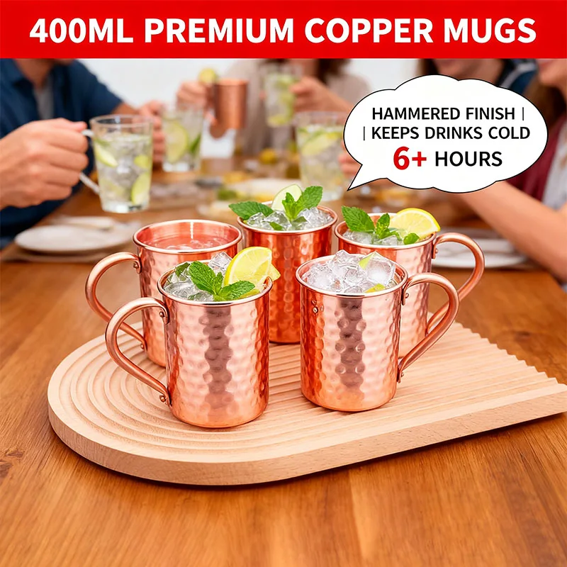 새로운 100% 구리 컵 순수 통구리 모스크바 뮬 순수 - Copper Cocktail Mug 리뷰 및 가격