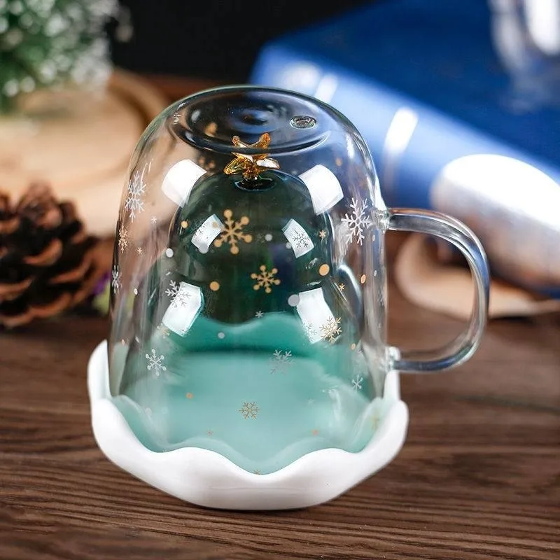 투명 이중 내열성 크리스마스 트리 컵, 창의적인 커플  - Copper Cocktail Mug 리뷰 및 가격