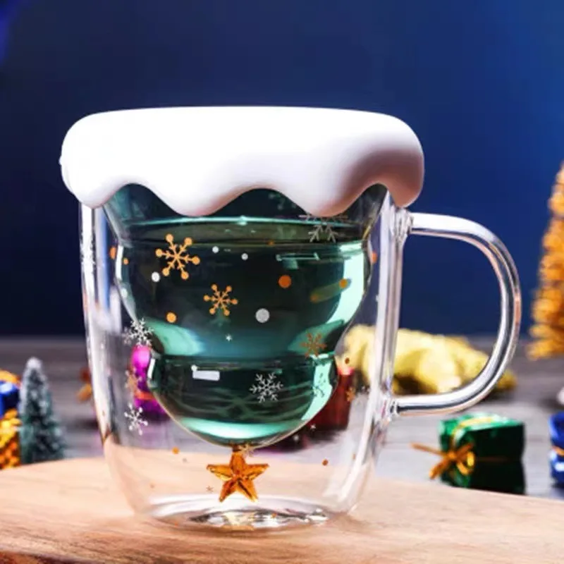 투명 이중 내열성 크리스마스 트리 컵, 창의적인 커플  - Copper Cocktail Mug 리뷰 및 가격